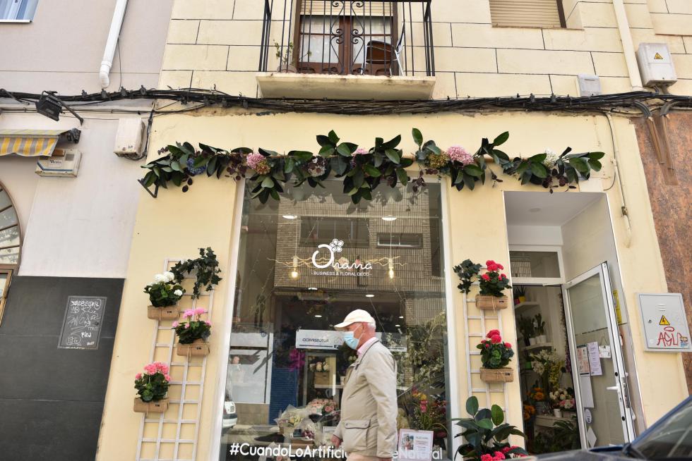 Ohana, comercio de flores y plantas artificiales en la calle Princesa de Zaragoza