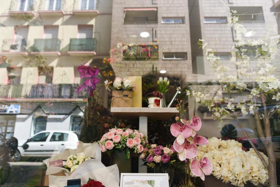 Ohana, comercio de flores y plantas artificiales en la calle Princesa de Zaragoza