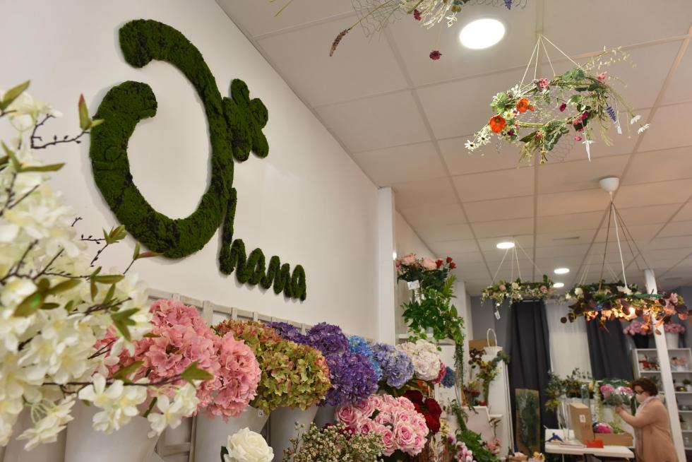 Ohana, comercio de flores y plantas artificiales en la calle Princesa de Zaragoza
