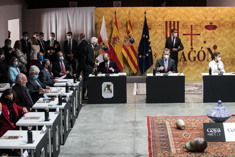 Los Reyes visitan Fuendetodos en el 275 aniversario del nacimiento de Goya