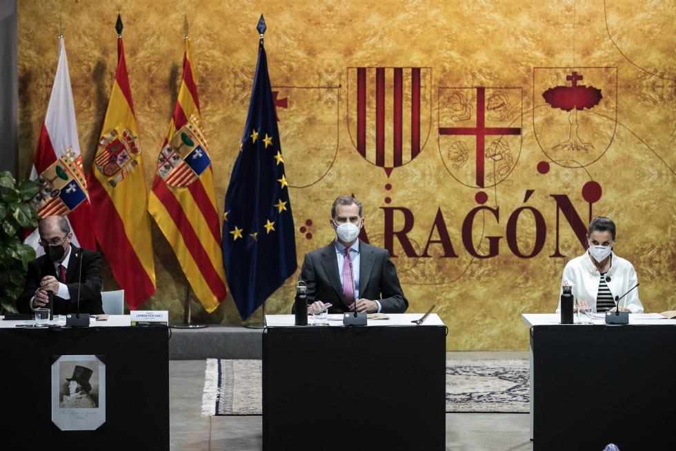 Los Reyes visitan Fuendetodos en el 275 aniversario del nacimiento de Goya