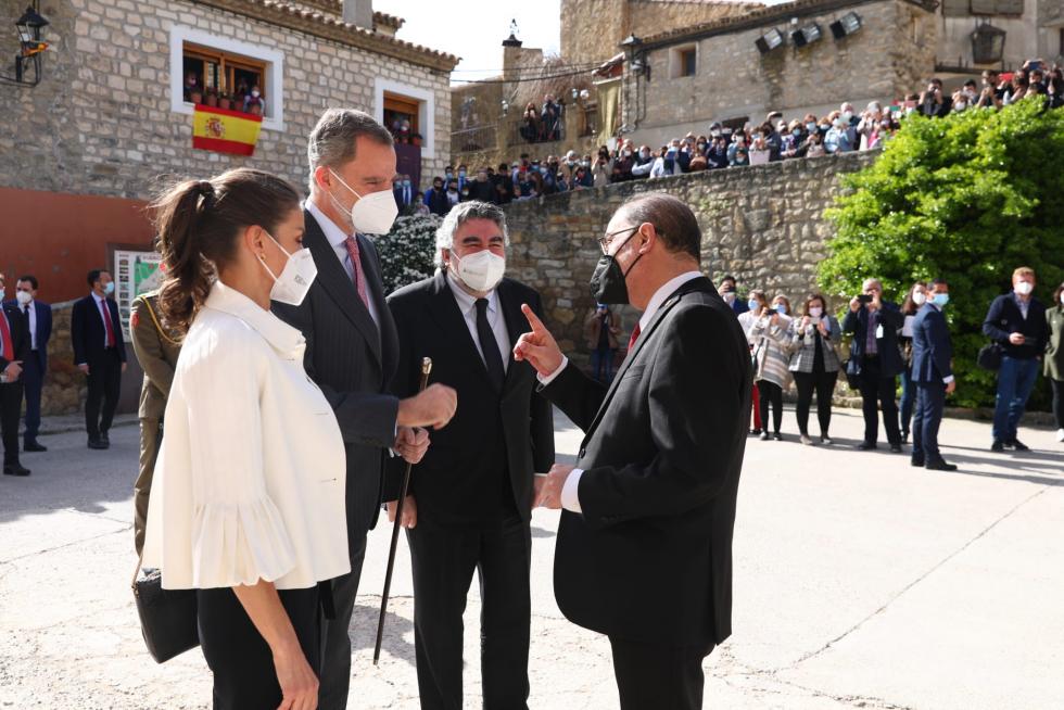 Visita de los Reyes a Fuendetodos con motivo del 275 aniversario del nacimiento de Francisco de Goya