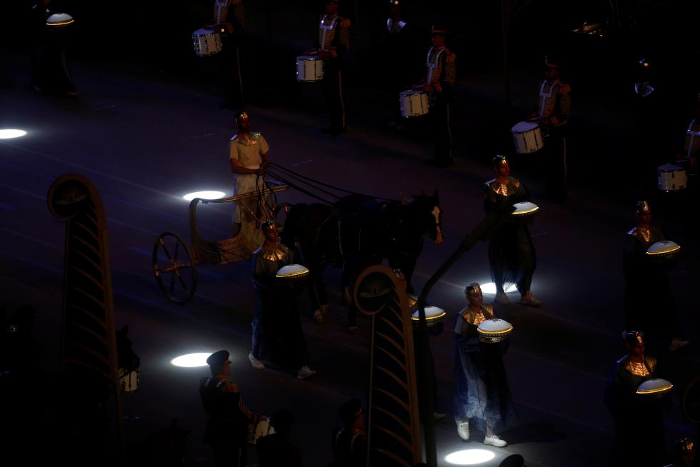 Transfer of mummies from the Egyptian Museum to the National Museum of Egyptian Civilization, in Cairo