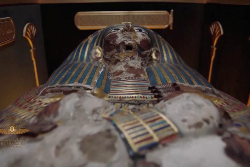 Transfer of mummies from the Egyptian Museum to the National Museum of Egyptian Civilization, in Cairo
