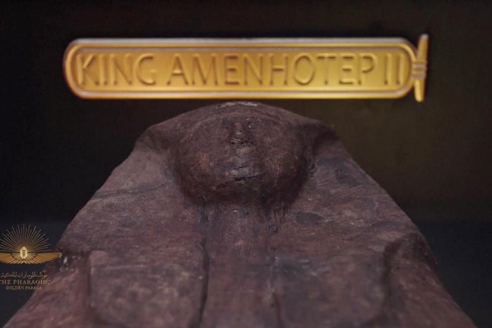 Transfer of mummies from the Egyptian Museum to the National Museum of Egyptian Civilization, in Cairo
