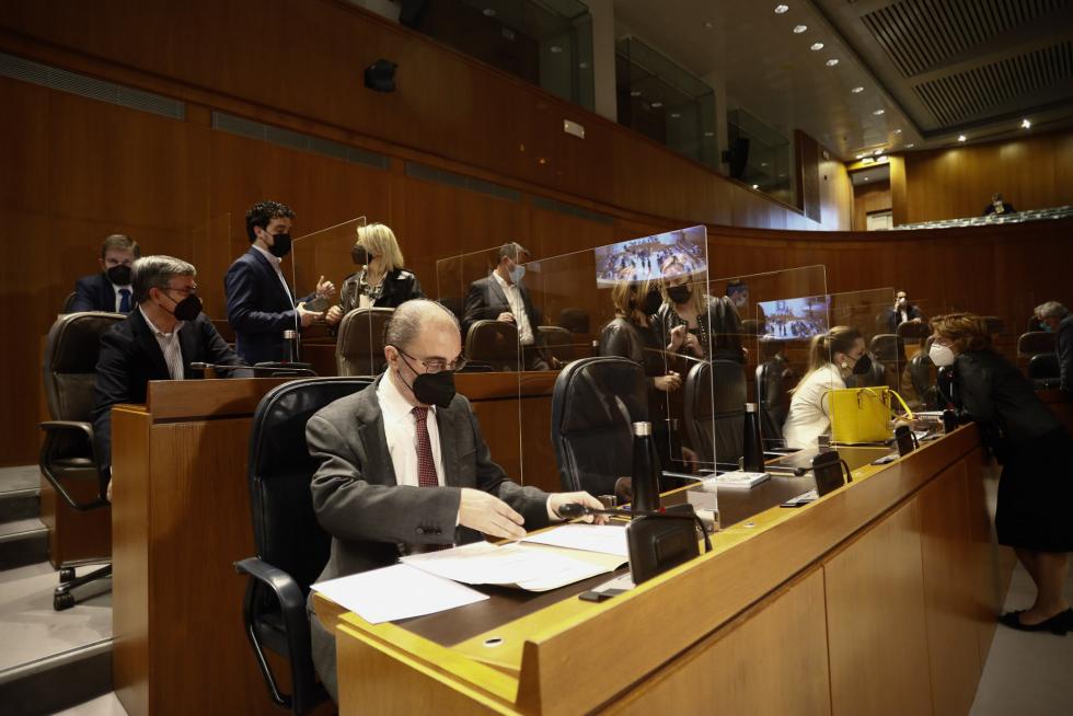 Pleno en las Cortes de Aragón