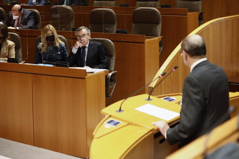Pleno en las Cortes de Aragón