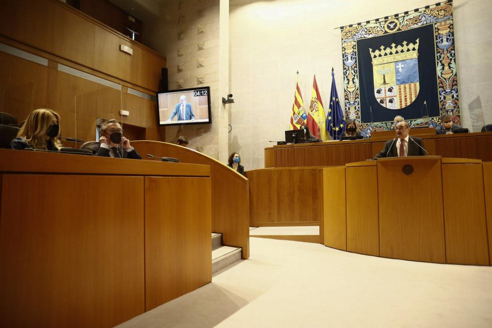 Pleno en las Cortes de Aragón
