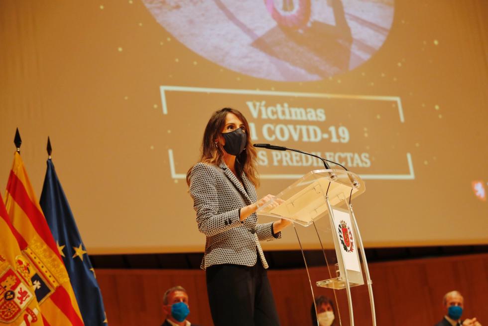 Foto de la entrega de las distinciones -Medalla de Oro, Hijos Predilectos e Hijos Adoptivos- del Ayuntamiento de Zaragoza 2020