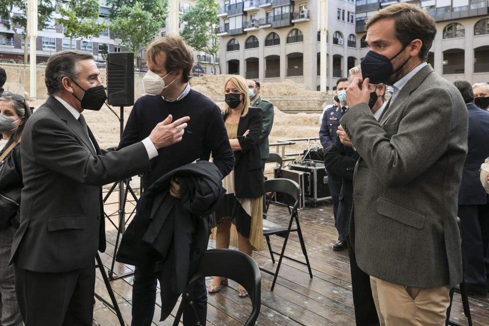 Acto de homenaje a Manuel Giménez Abad en el Teatro Romano de Zaragoza.