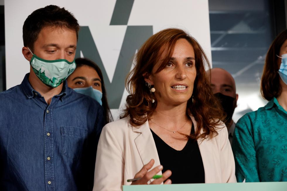 La candidata de Más Madrid en las elecciones a la Comunidad de Madrid, Mónica García, junto al líder de Más País, Íñigo Errejón