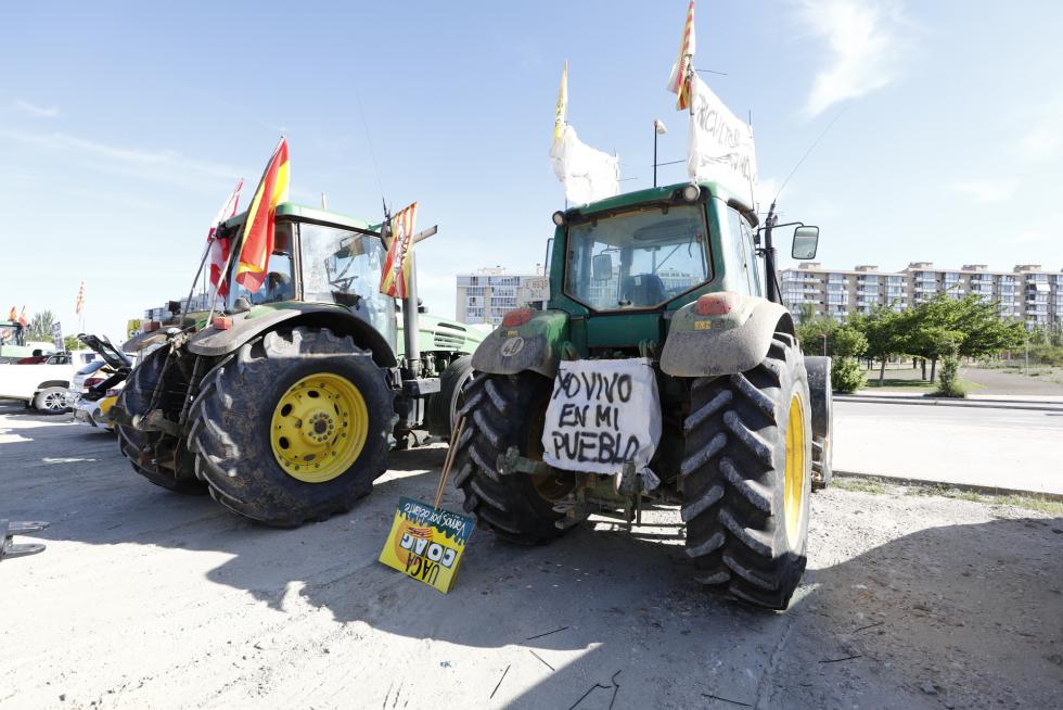Manifestación por la PAC en Zaragoza, Ejea y Cariñena