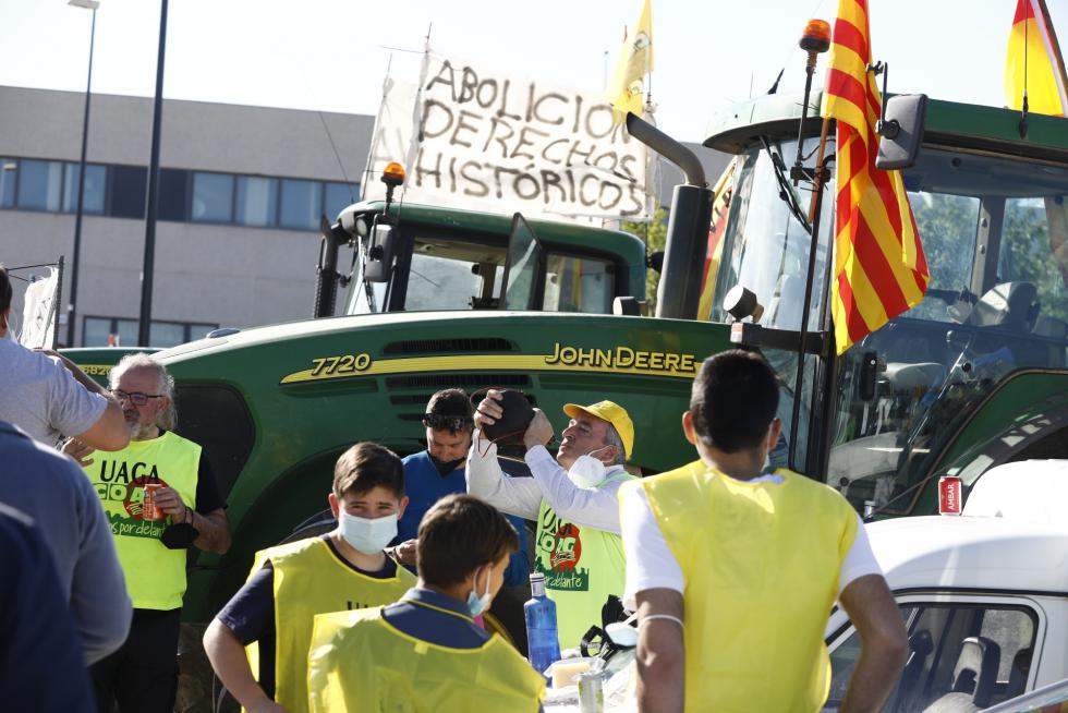 Manifestación por la PAC en Zaragoza, Ejea y Cariñena