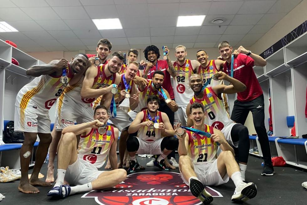 El Casademont Zaragoza vence al Estrasburgo y se lleva el bronce de la Champions.