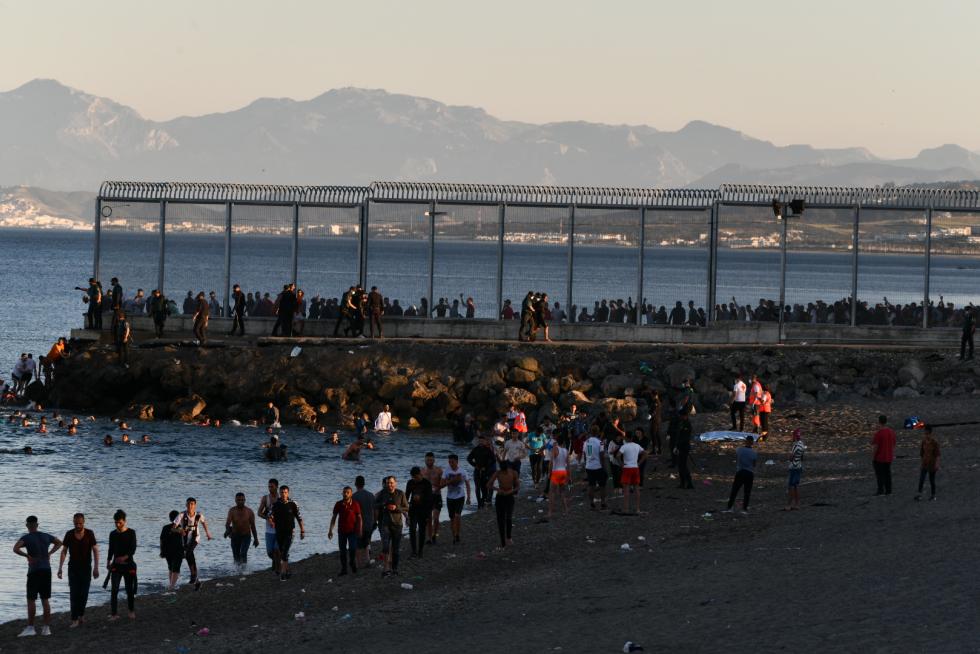Llegada masiva de migrantes a Ceuta.
