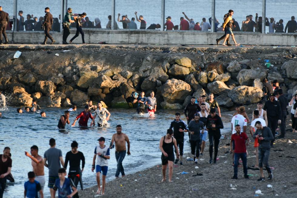 Llegada masiva de migrantes a Ceuta.