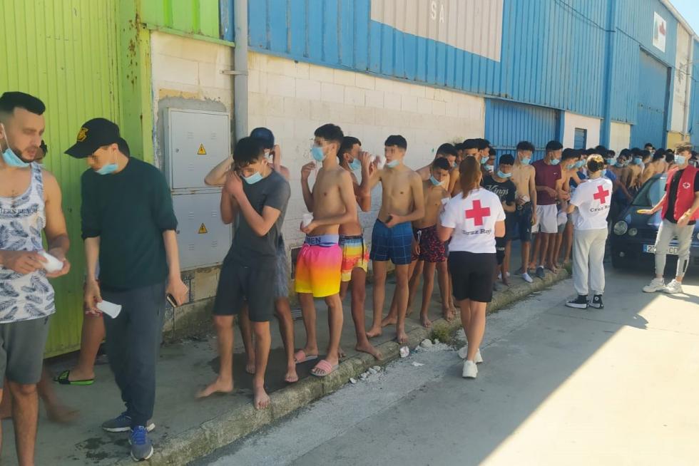 Llegada masiva de migrantes a Ceuta.