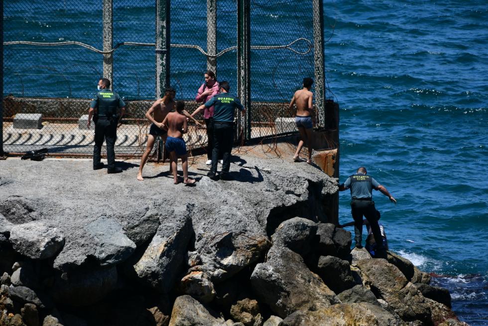 Llegada masiva de migrantes a Ceuta.
