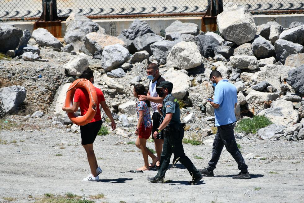 Llegada masiva de migrantes a Ceuta.
