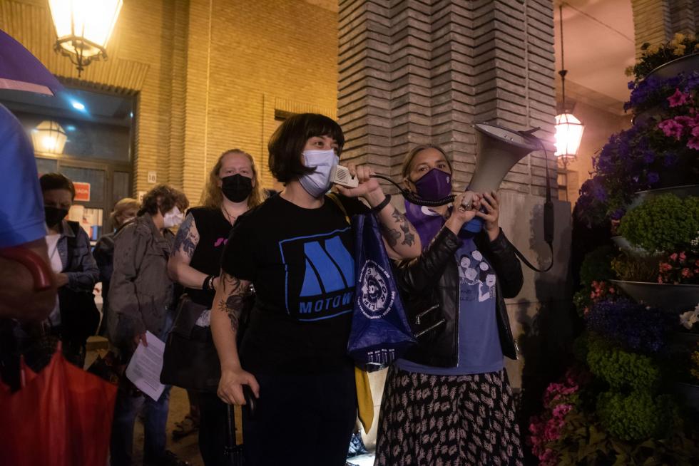 Concentración contra los últimos asesinatos machistas en Zaragoza.