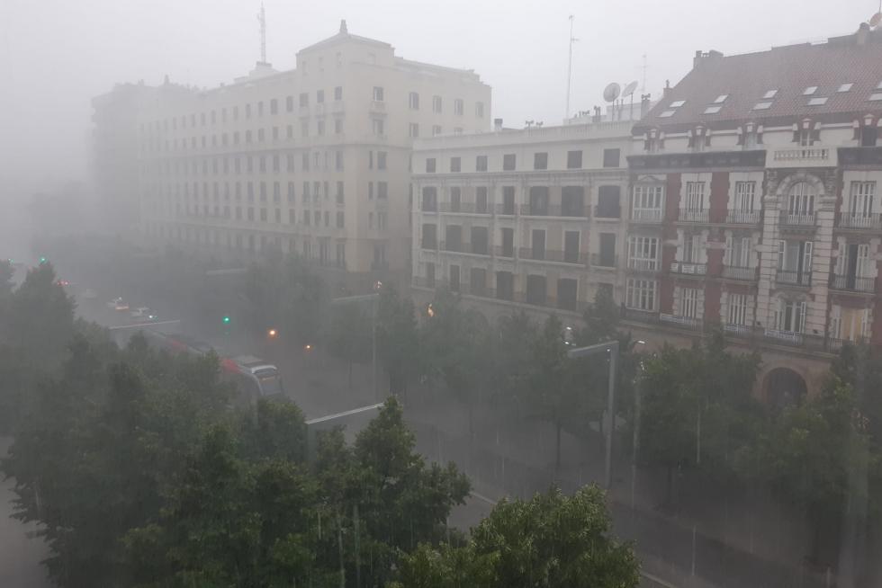 Fuerte tormenta en Zaragoza