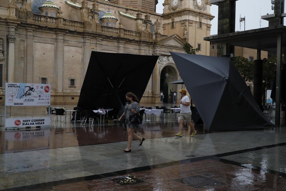 Fuerte tormenta en Zaragoza