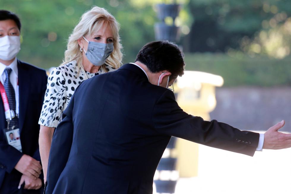 U.S. First Lady Jill Biden meets with Japan's Emperor Naruhito in Tokyo