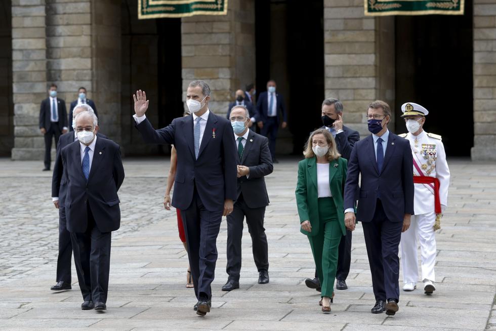 Los reyes de España presiden la ofrenda al Apóstol Santiago