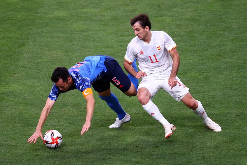 Foto partido de semifinales de los Juegos Olímpicos Tokio 2020: Japón-España