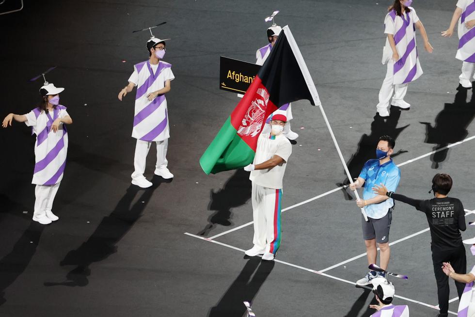 Bandera de Afganistán en los Juegos Paralímpicos de Tokio