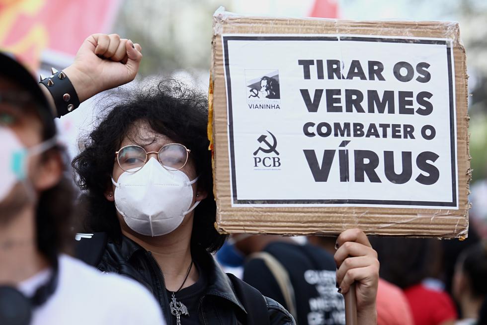 Protest against Brazil's President Jair Bolsonaro, in Sao Paulo