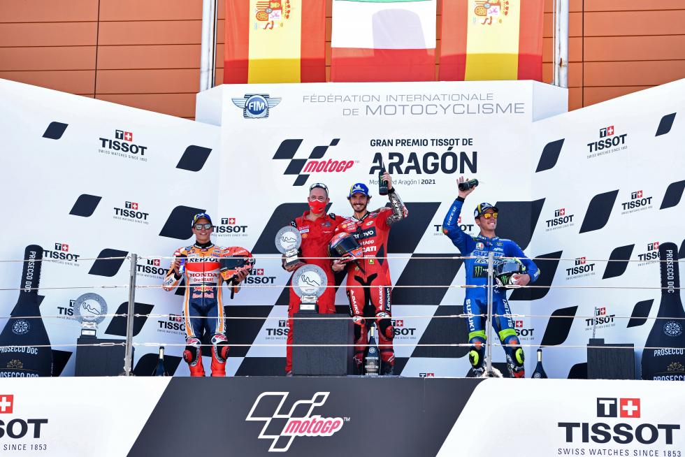 Gran Premio Tissot de Aragón: podio de Moto GP