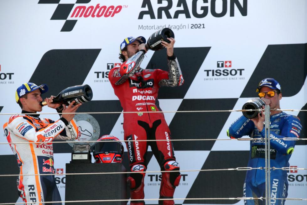 Primera victoria de Bagnaia en MotoGP
