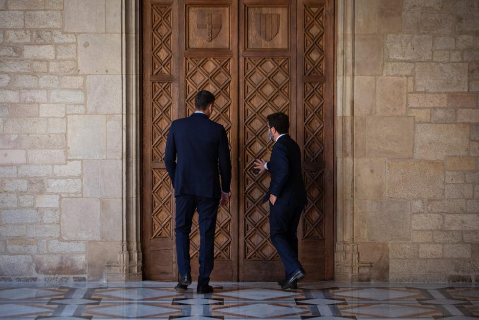 Reunión entre Pedro Sánchez y Pere Aragonès
