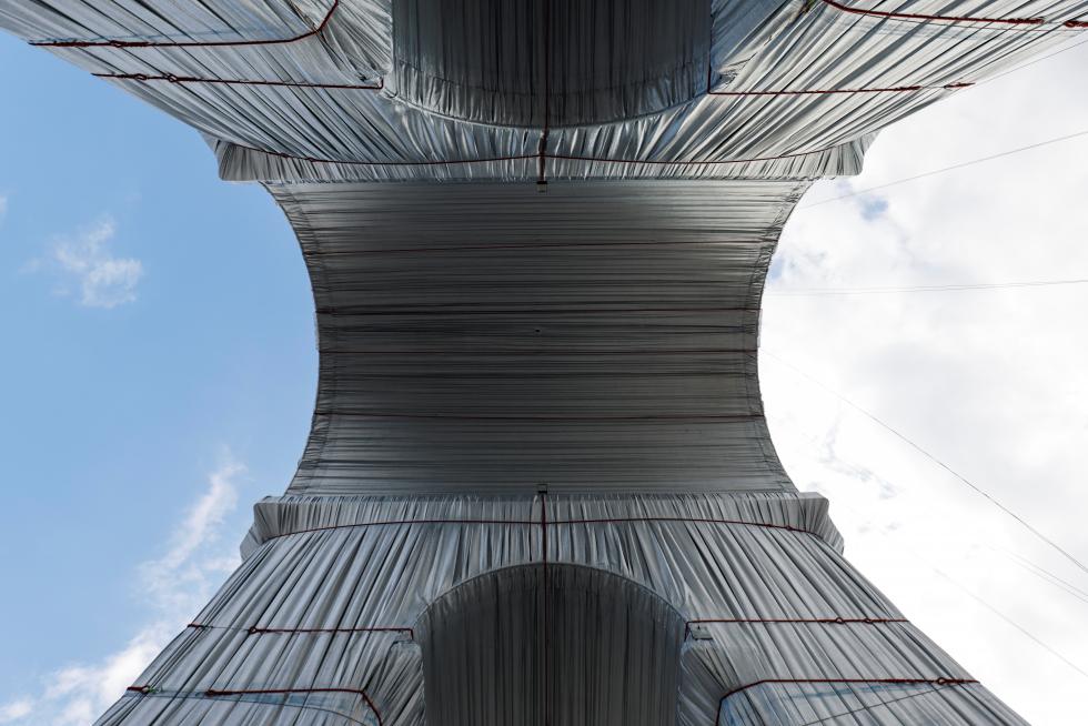 Inauguration of the wrapped Arc de Triomphe in Paris