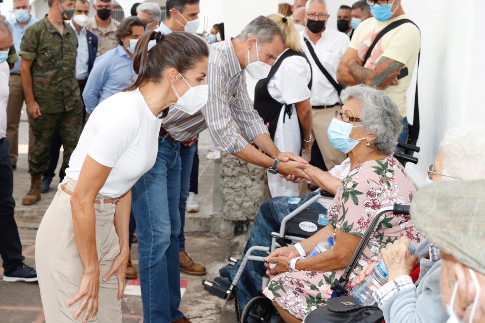 Spain's King Felipe VI visits the Canary Island of La Palma days after the volcanic eruption