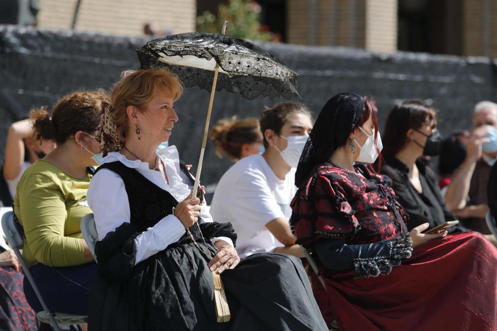 Las pinturas de Goya cobran vida en la plaza del Pilar