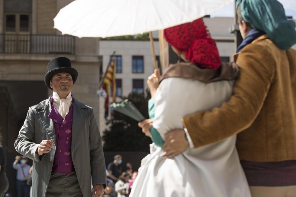 Las pinturas de Goya cobran vida en la plaza del Pilar