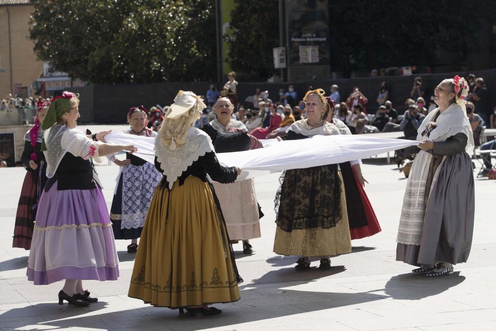Las pinturas de Goya cobran vida en la plaza del Pilar