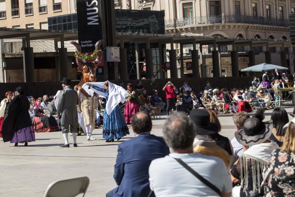 Las pinturas de Goya cobran vida en la plaza del Pilar