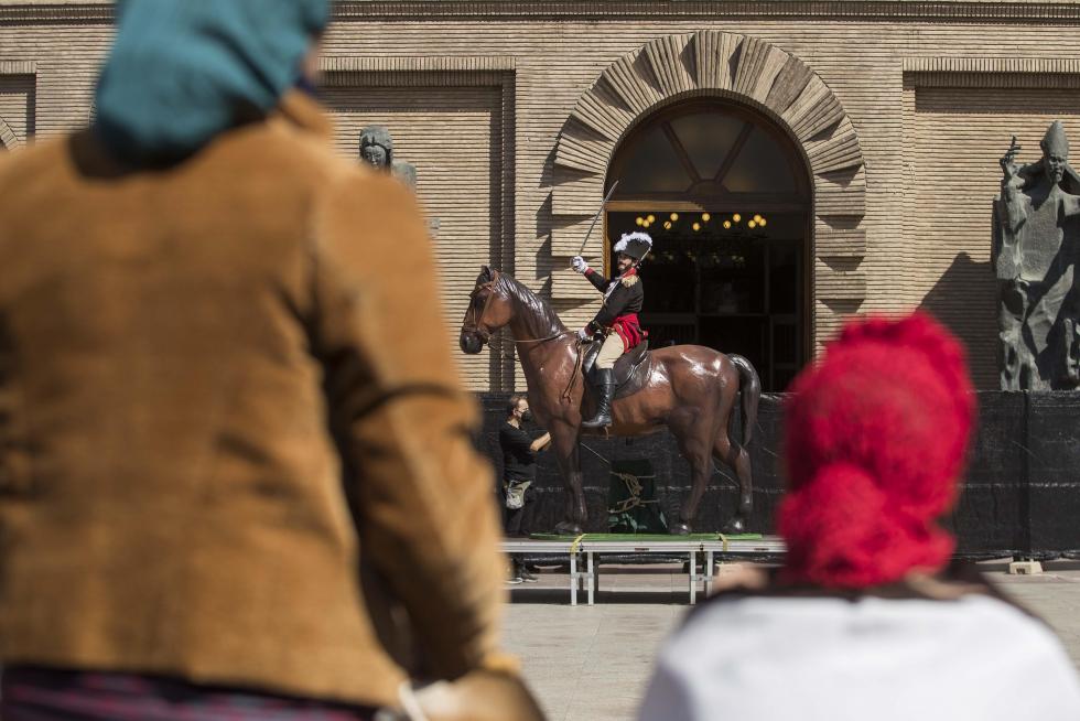 Las pinturas de Goya cobran vida en la plaza del Pilar