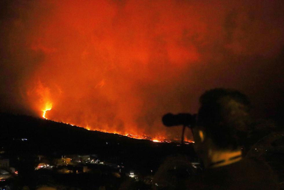 Se derrumba el flanco norte del volcán de La Palma