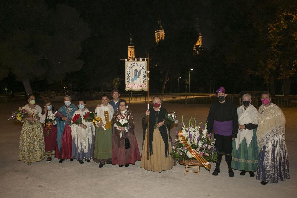 Grupos de la Ofrenda del Pilar 2021. Grupo Asociación cultural El Hocino