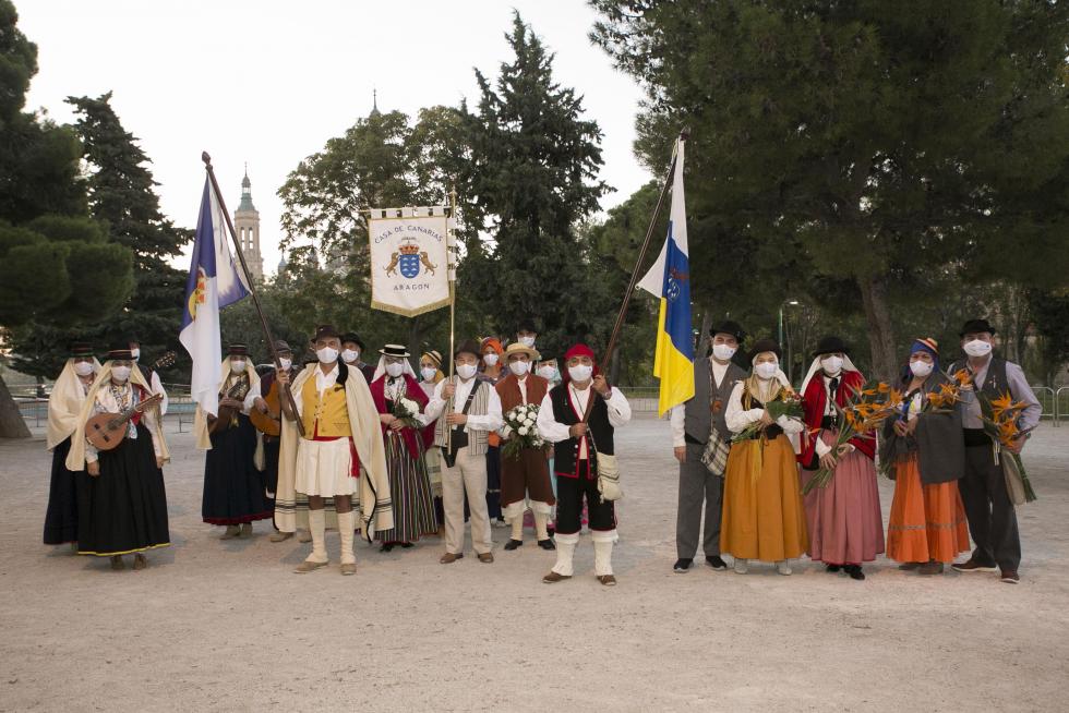 Grupos de la Ofrenda del Pilar 2021. Grupo Casa Canarias en Aragón