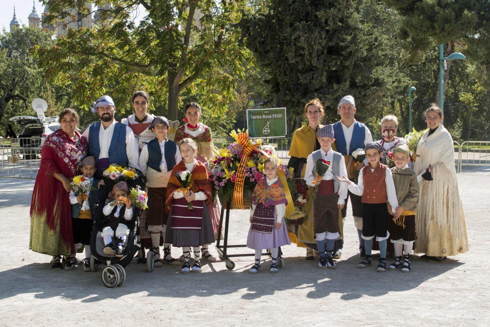 Grupos de la Ofrenda del Pilar 2021. Grupo Colegio Santa Rosa