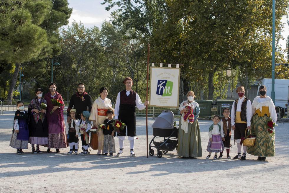 Grupos de la Ofrenda del Pilar 2021. Grupo La Salle Franciscanas