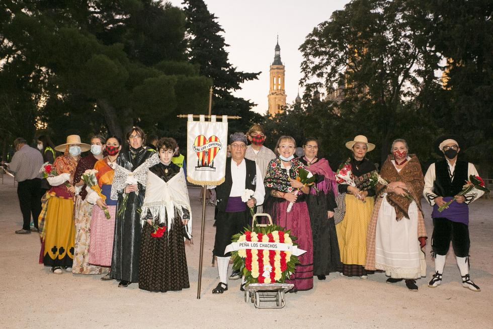 Grupos de la Ofrenda del Pilar 2021. Grupo Peña Los Chachos