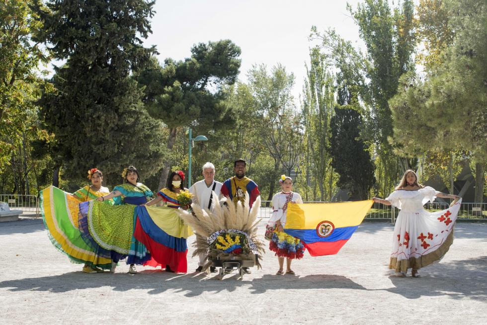 Grupos de la Ofrenda del Pilar 2021. Grupo Plataforma SOS Colombianos en Zaragoza