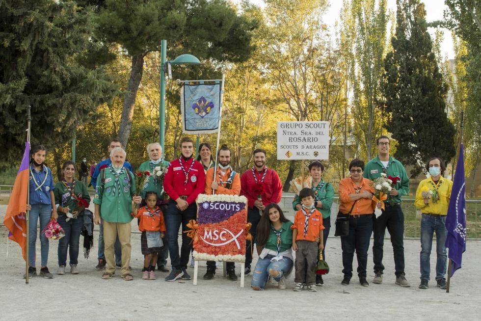 Grupos de la Ofrenda del Pilar 2021. Grupo Scout Ntra. Sra del Rosario