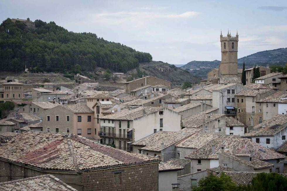 Vista de la localidad de Uncastillo